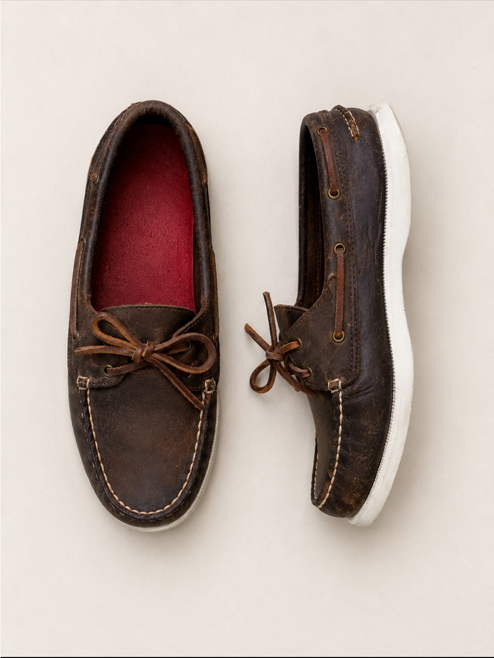 Sperry Top-Sider Brown Leather Boat Shoes Women’s Size 6.5M Classic Loafers
